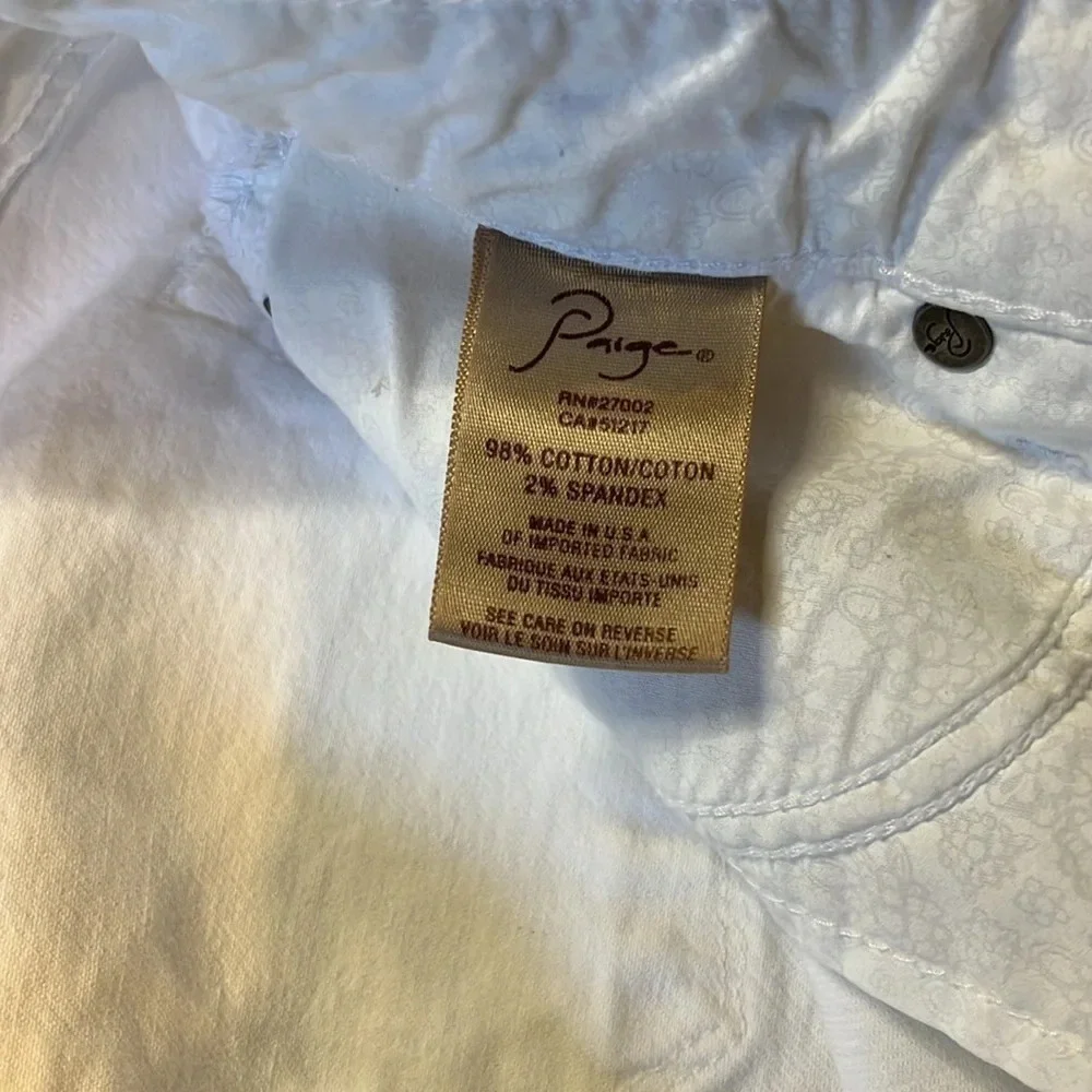 PAIGE Skyline Denim,  White. Size 25. - Picture 8 of 11